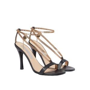 Stella McCartney Stella 100 Ankle Strap  Chain Stiletto Heels NEW EU 38.5 US 8.5